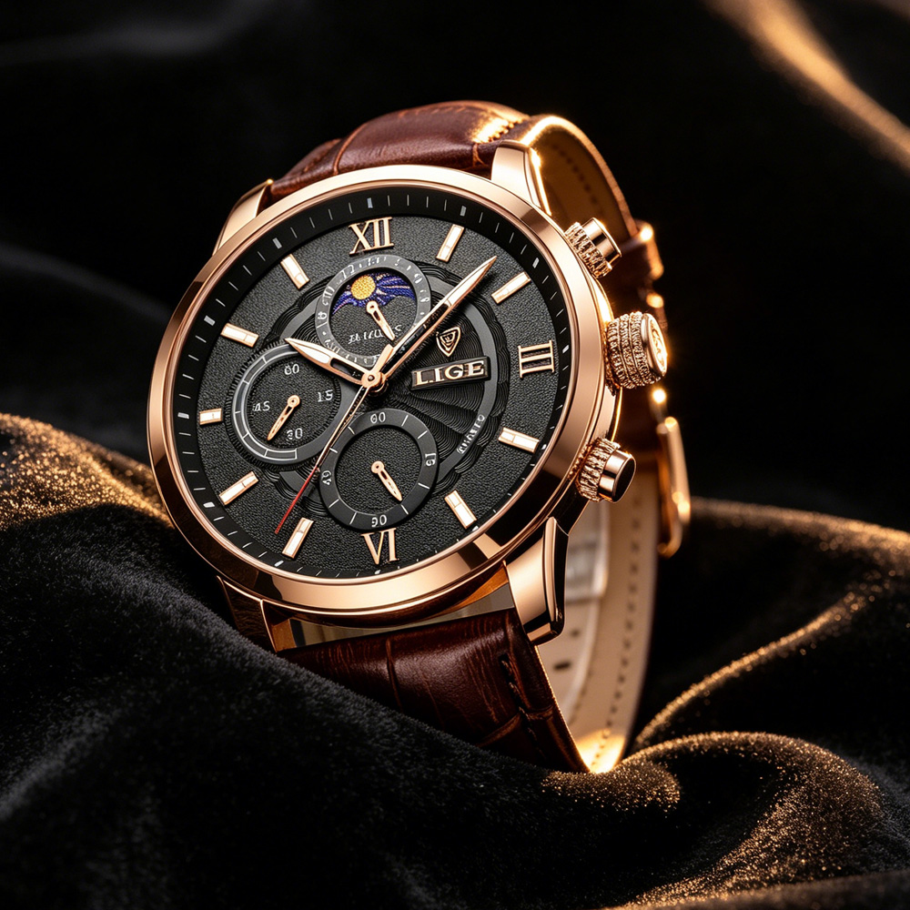 Luxury Watch Audemars Piguet - LIGE Casual Men Watch Luxury Leather