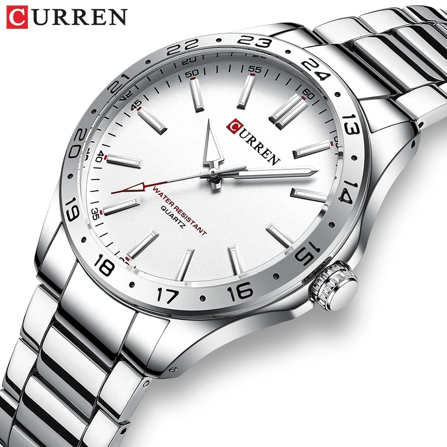 Luxury Watch Audemars Piguet - CURREN 8452 Silver White Gift Quartz