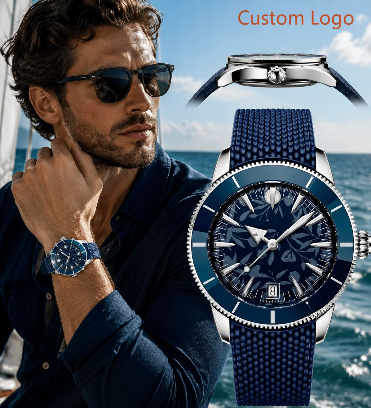 Luxury Watch Unique - Men 46mm Diving Automatic Watch Rotating