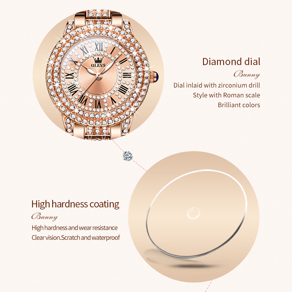 OLEVS 9943 Original Diamond Wa - Luxury Watch For Sale recension och pris