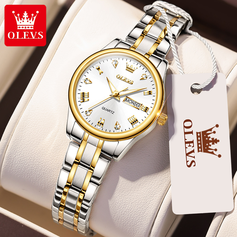 OLEVS 5563 New Fashion Women Q - Luxury Watch Leather Strap recension och pris