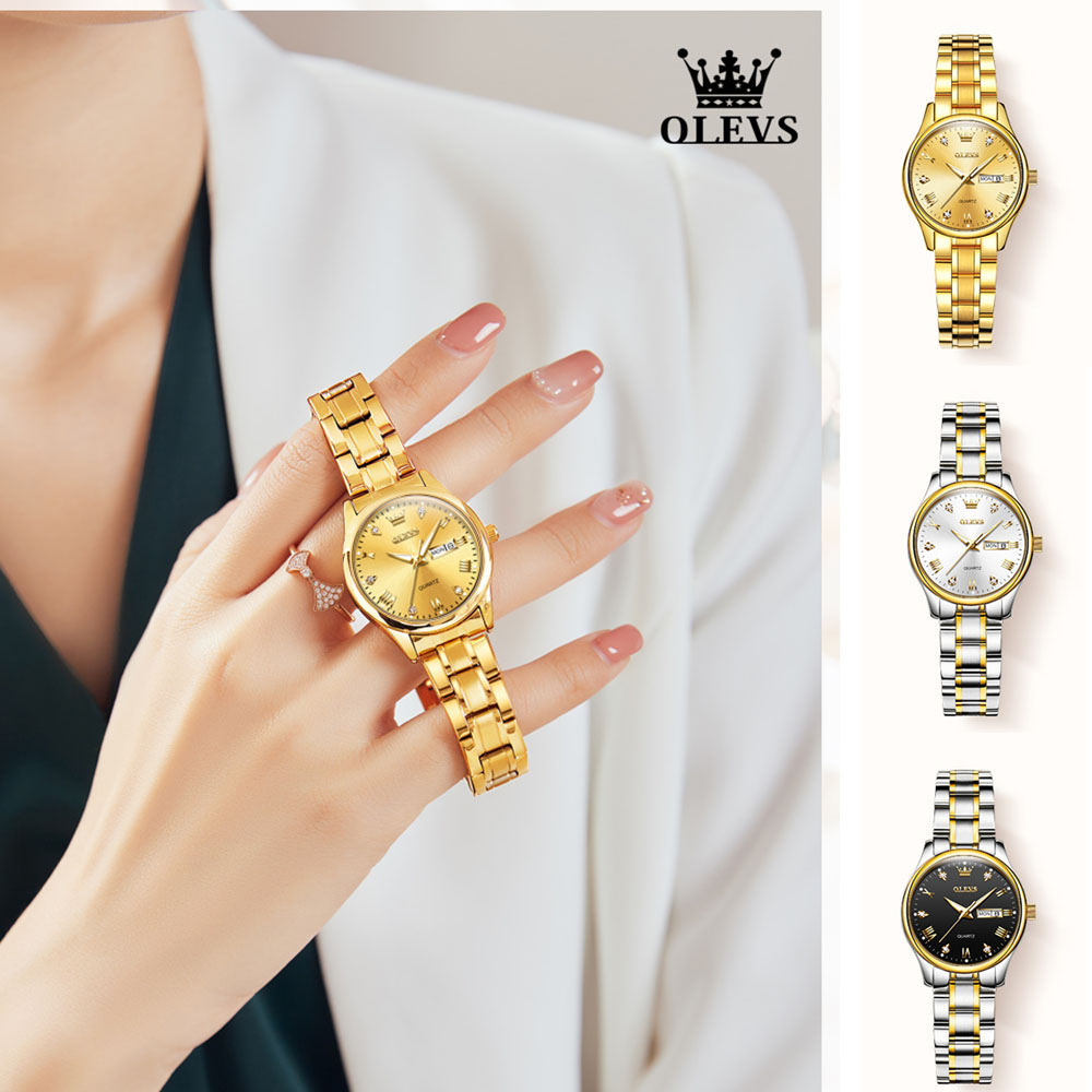 OLEVS 5563 New Fashion Women Q - Luxury Watch Leather Strap recension och pris
