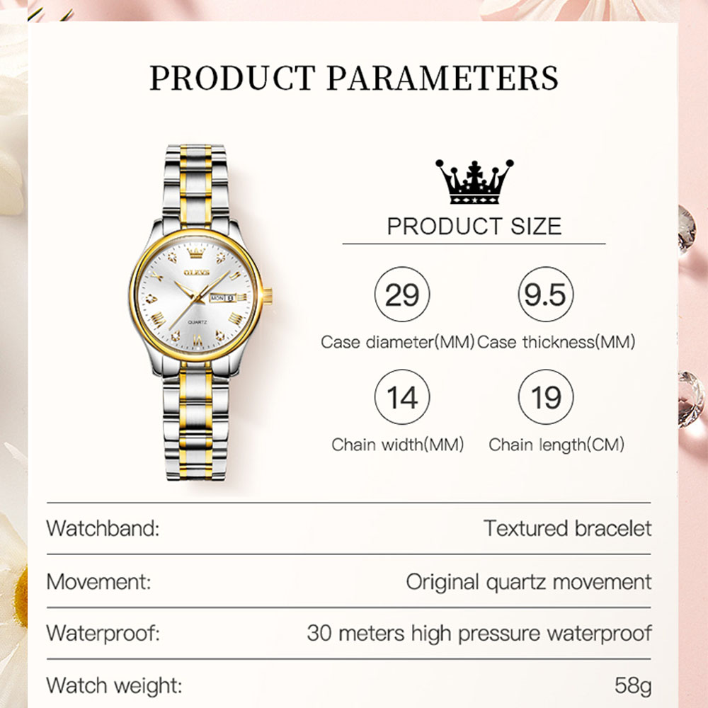 OLEVS 5563 New Fashion Women Q - Luxury Watch Leather Strap recension och pris