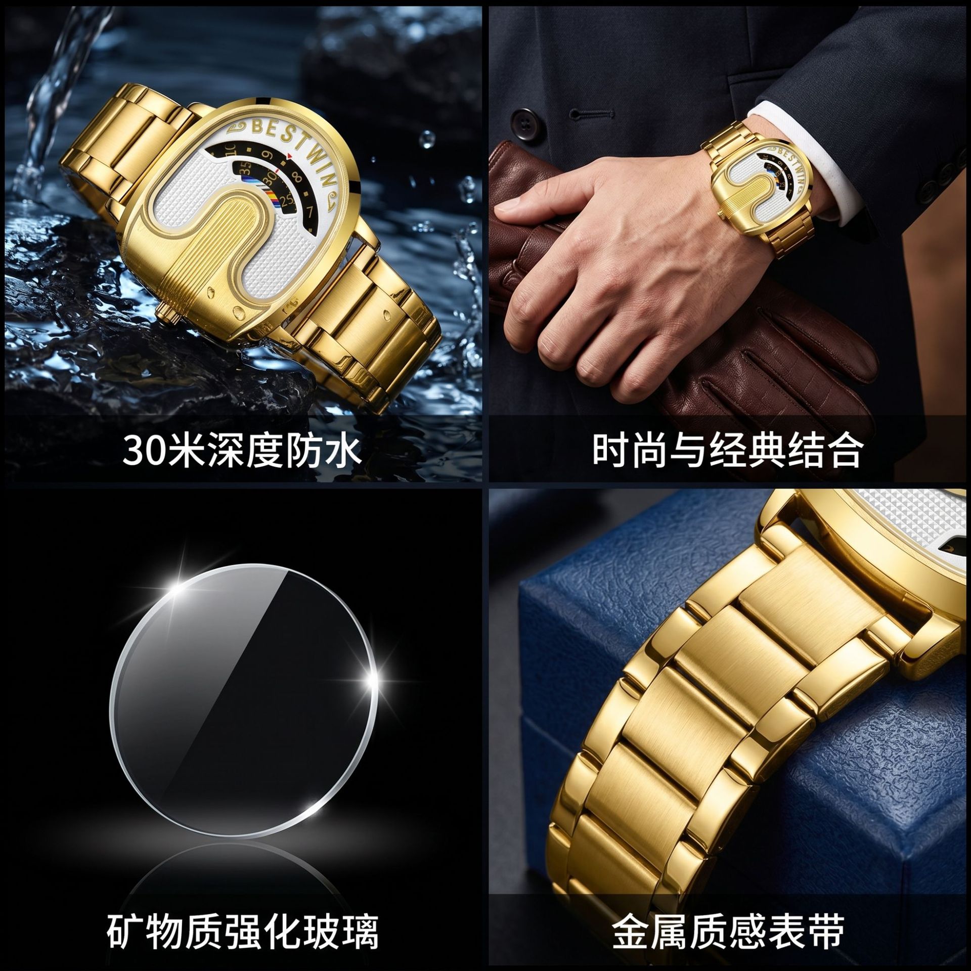 Gold Top Brand Luxury Men Watc - Best Luxury Quartz Watch recension och pris