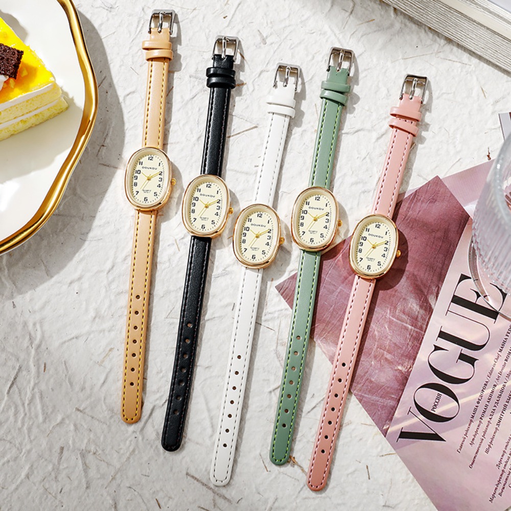 Luxury Oval Dial Women Watches - Luxury Watch Leather Strap recension och pris