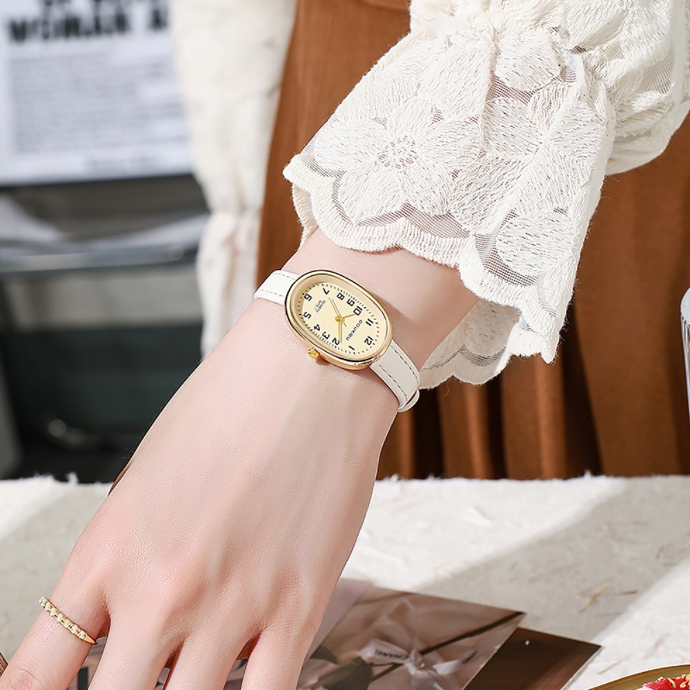 Luxury Oval Dial Women Watches - Luxury Watch Leather Strap recension och pris