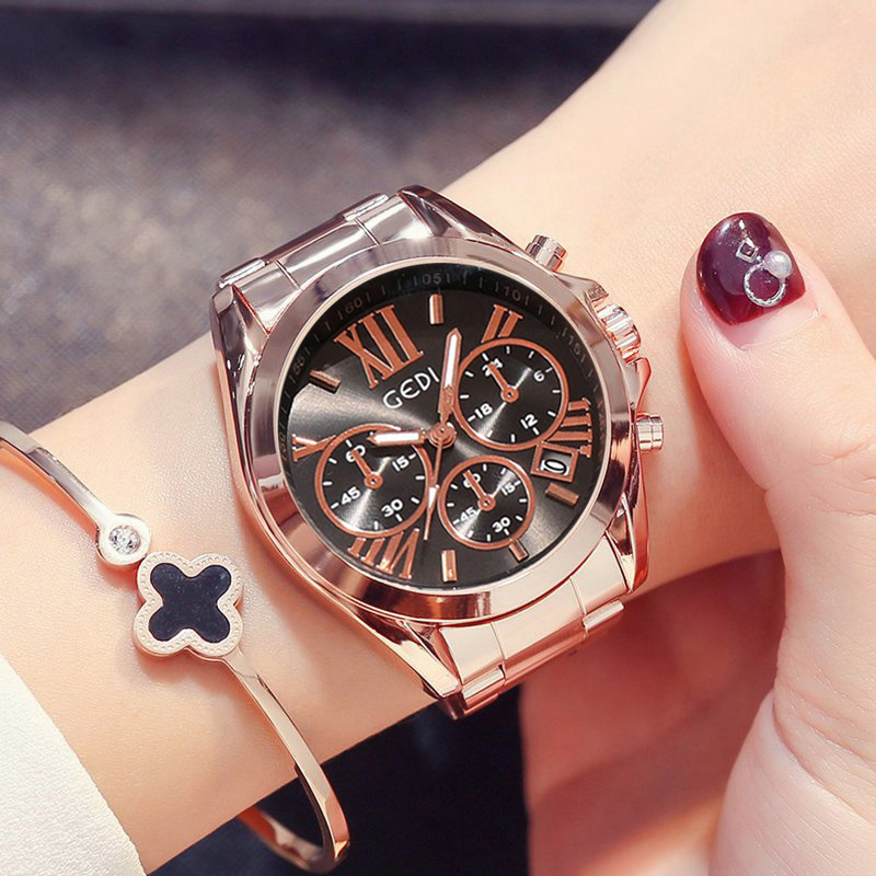 Luxury Rose Gold Women Casual  - Luxury Watch Unique recension och pris