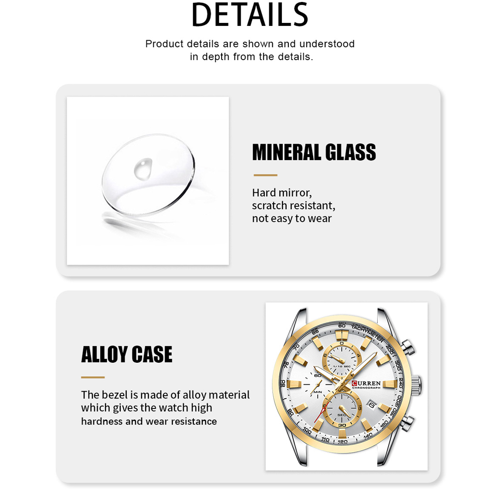 CURREN Luxury Fashion Chronogr - Luxury Watch Audemars Piguet recension och pris