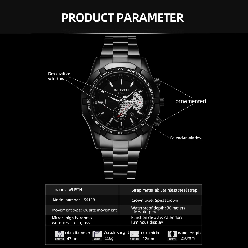 Luxury Brand Man Watch Waterpr - Luxury Watch Manufacturers recension och pris
