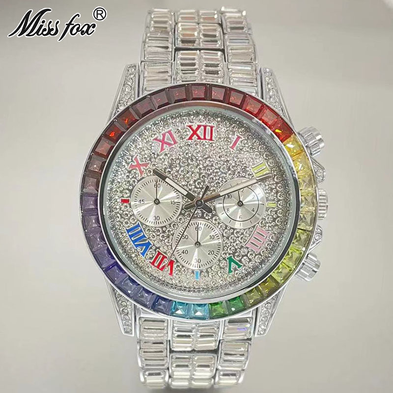MISSFOX Luxury Iced Watch For  - Luxury Watch Manufacturers recension och pris
