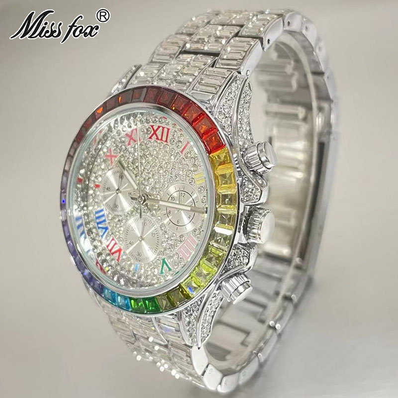 MISSFOX Luxury Iced Watch For  - Luxury Watch Manufacturers recension och pris