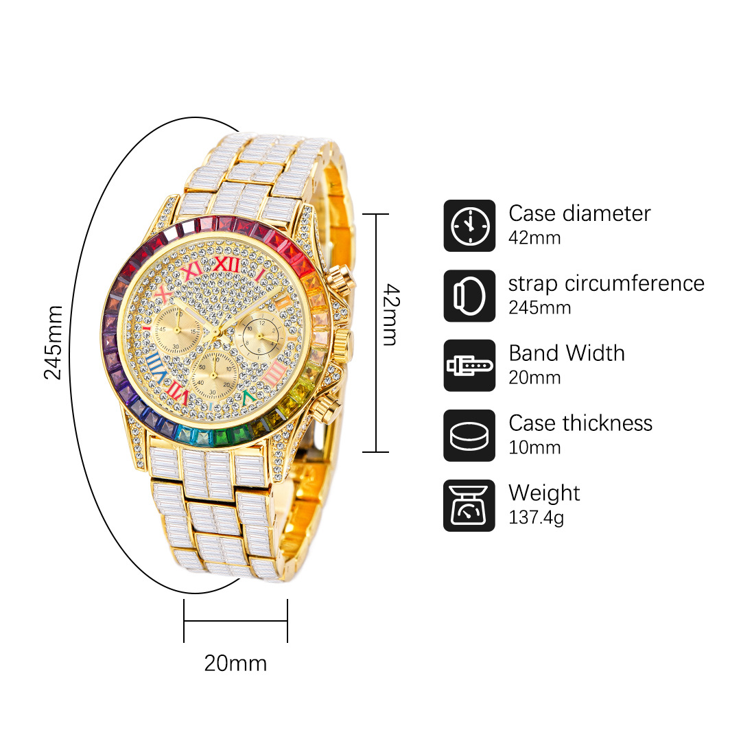MISSFOX Luxury Iced Watch For  - Luxury Watch Manufacturers recension och pris