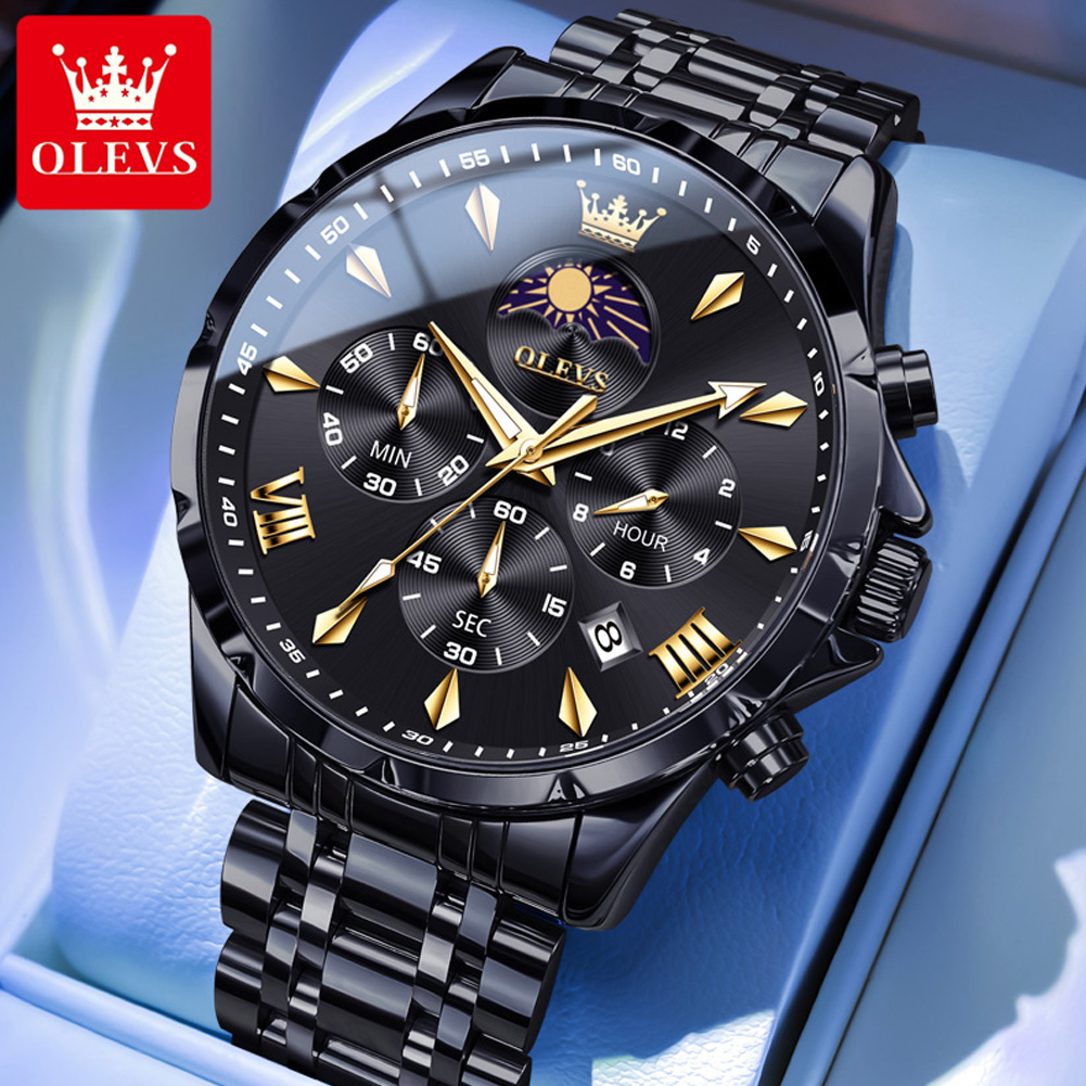 OLEVS 3653 Brand Moon Phase Ca - Luxury Watch Manufacturers recension och pris
