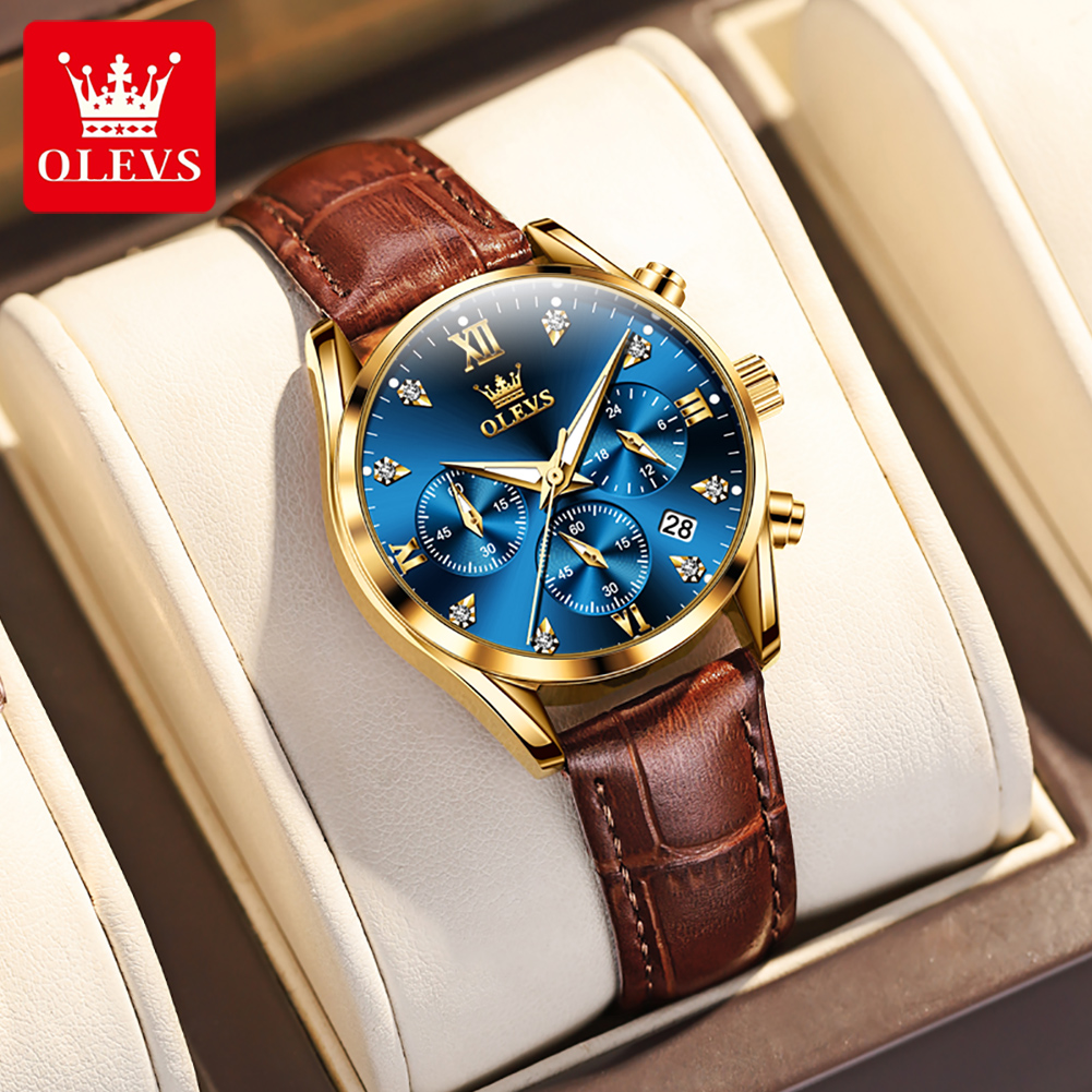 OLEVS 5523 Original Brand Wome - Luxury Watch Leather Strap recension och pris