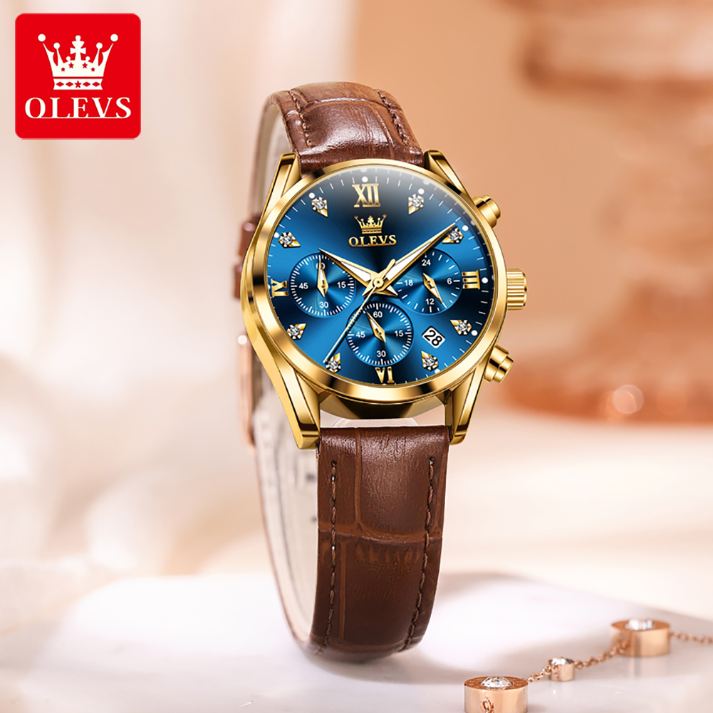 OLEVS 5523 Original Brand Wome - Luxury Watch Leather Strap recension och pris