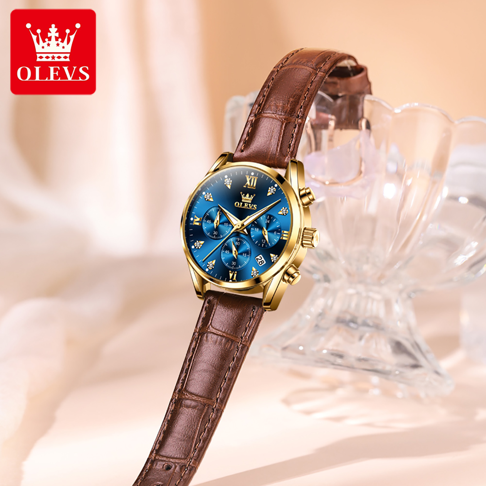 OLEVS 5523 Original Brand Wome - Luxury Watch Leather Strap recension och pris