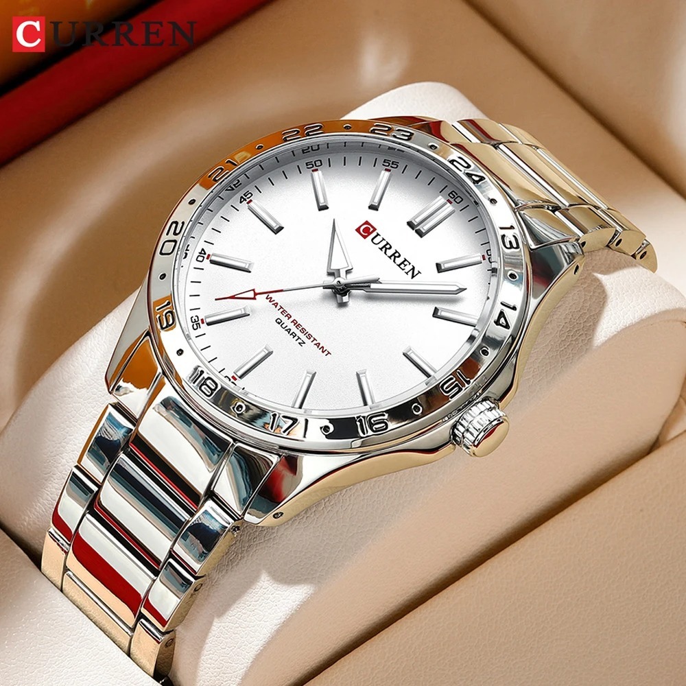 CURREN 8452 Silver White Gift  - Luxury Watch Audemars Piguet recension och pris
