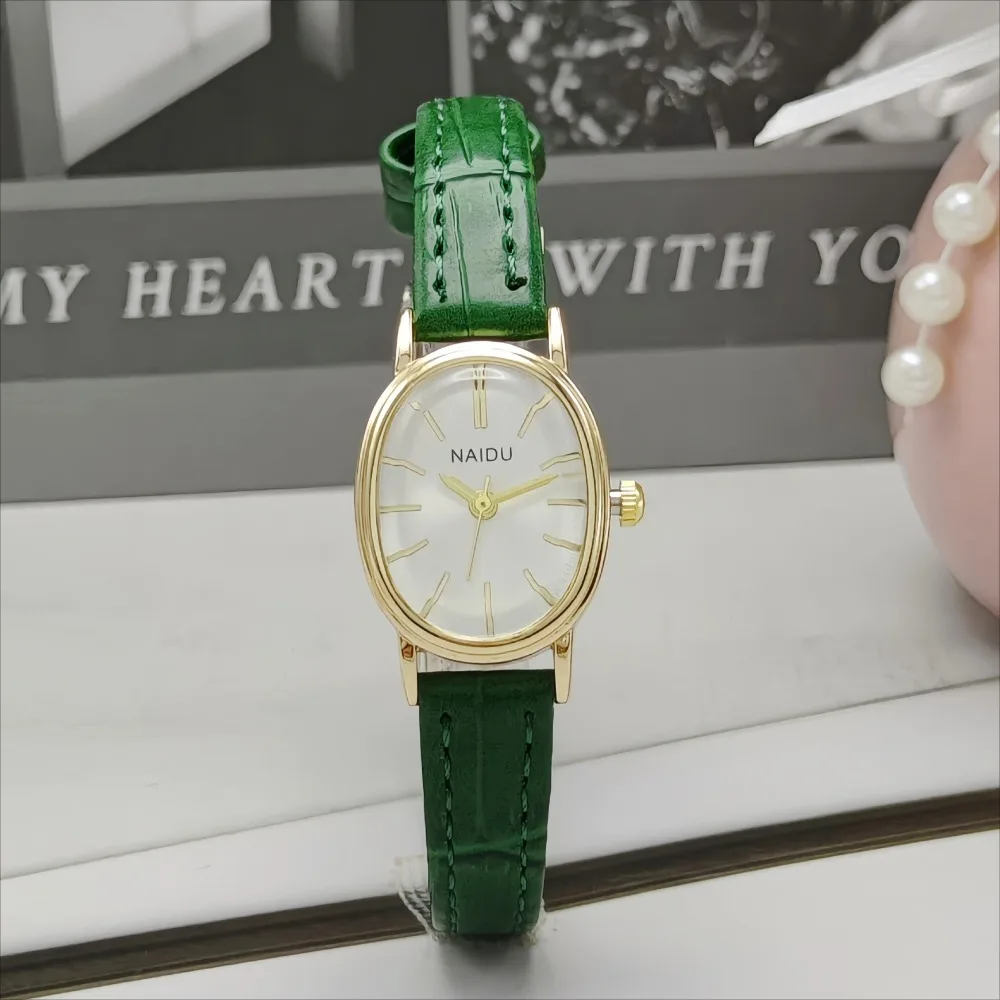 Fashion Brand Women Oval Dial  - Luxury Watch Leather Strap recension och pris