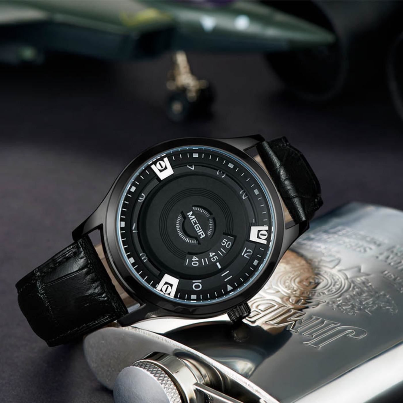 MEGIR Men Watches Luxury Leath - Luxury Watch Leather Strap recension och pris