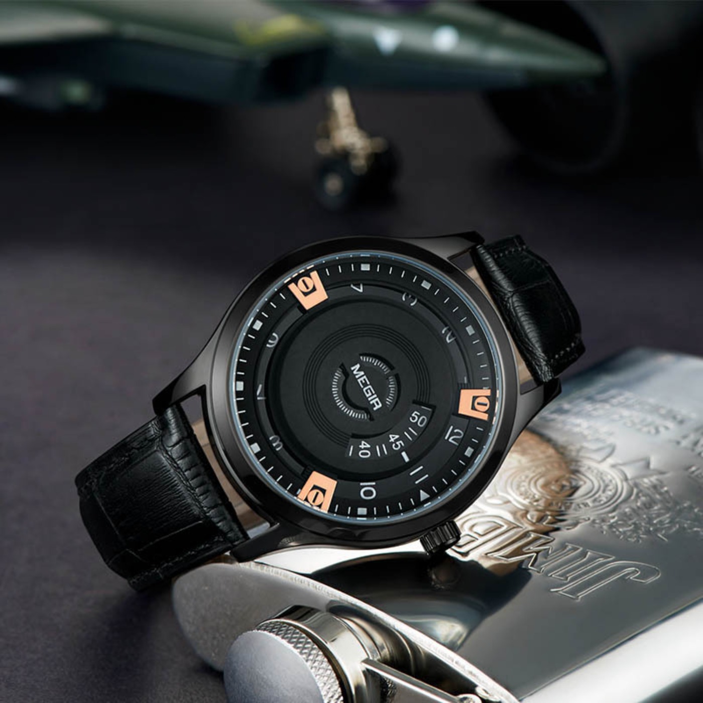 MEGIR Men Watches Luxury Leath - Luxury Watch Leather Strap recension och pris