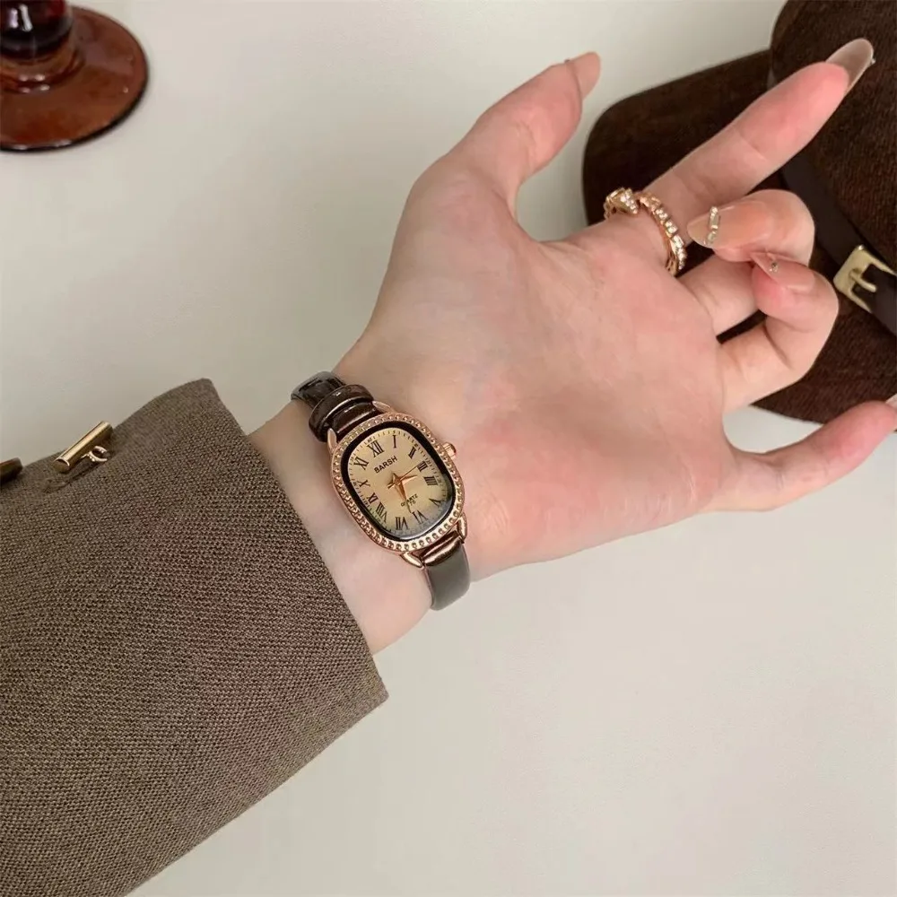 Famous Brand Women Diamond Ova - Luxury Watch Leather Strap recension och pris