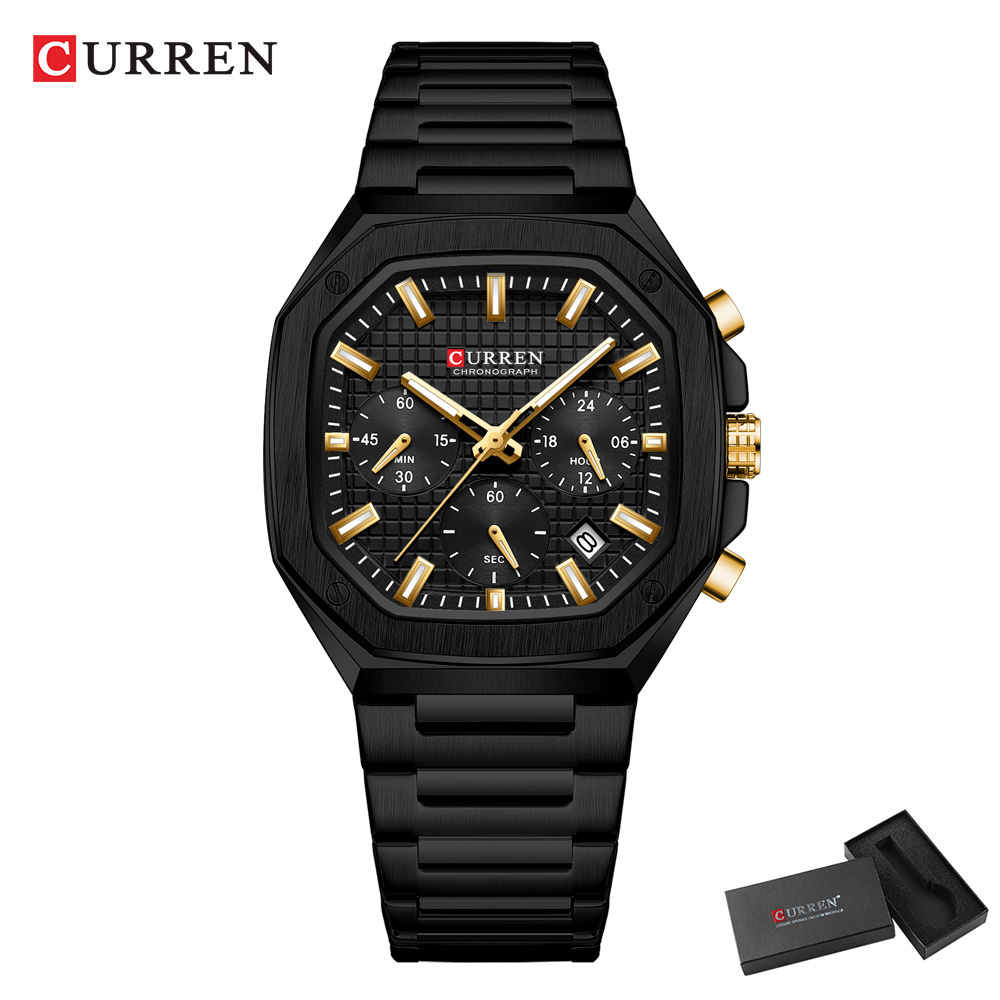 CURREN Luxury Square Chrono Wa - Luxury Watch Design recension och pris