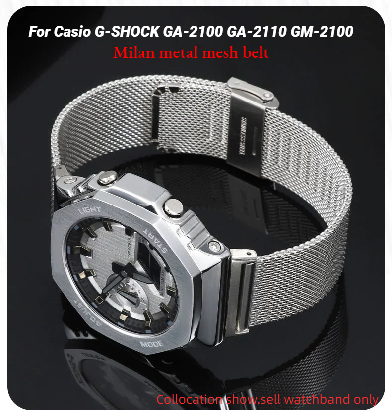 Milan metal mesh belt For Casi - Casio Watch G-Shock Ga-2100 recension och pris